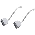 SYCZIOHU RJ11 6P4C Male to Dual Female Cable Two Way Telephone Splitter for Telephone, Fax and Modem (2 PCS)