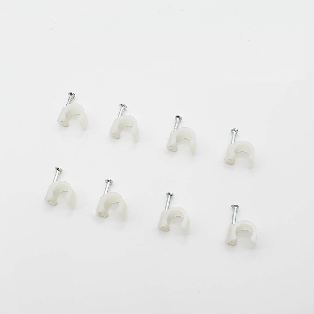 200PCS Round Cable Wire Clips Cable Management Cord Tie (8mm)