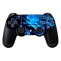 MightySkins Skin Compatible with Sony PS4 Controller - Blue Flames | Protective, Durable, and Unique Vinyl Decal wrap Cover | Easy to Apply, Remove