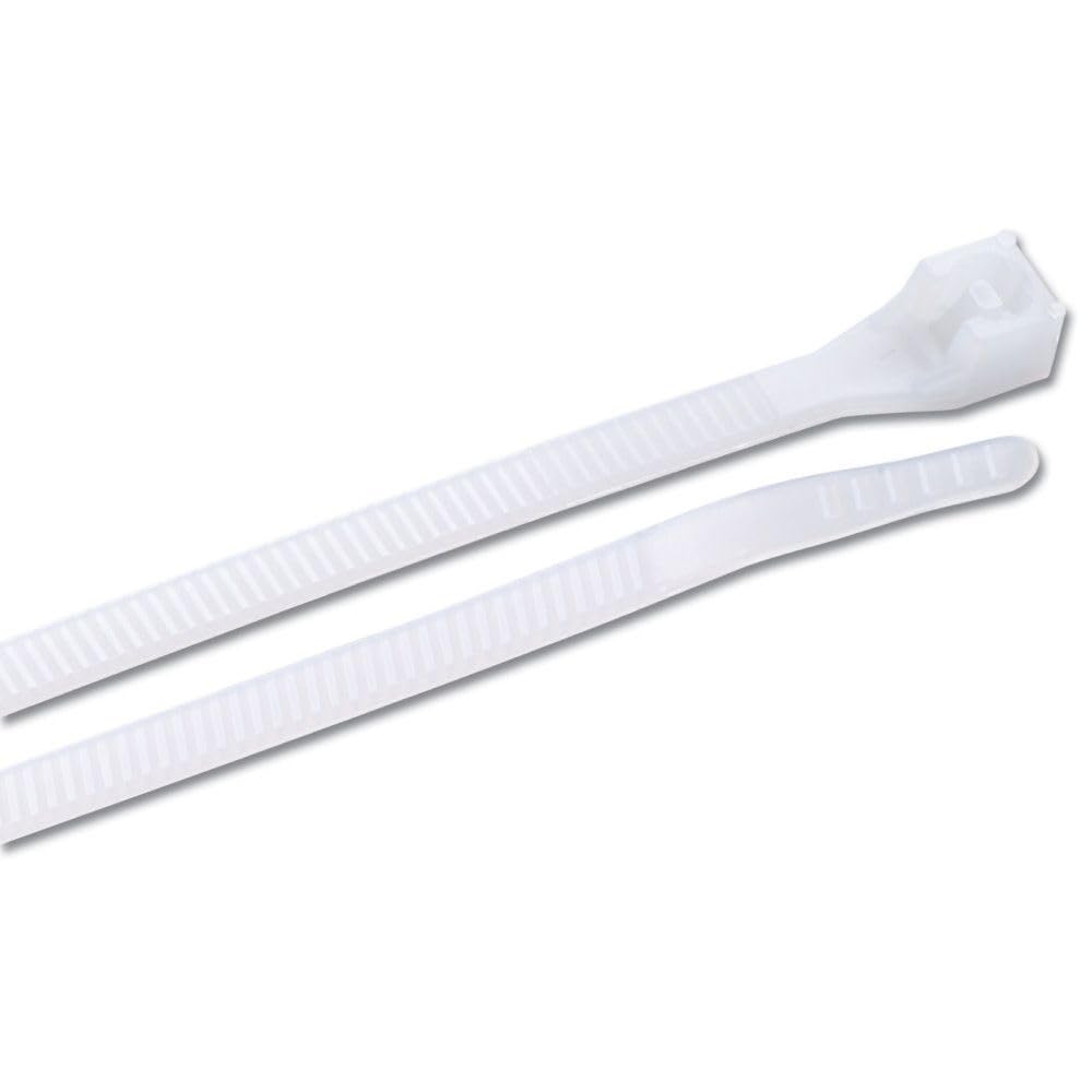 GB Gardner Bender 46-308 8" Double Lock Cable Ties 75-lb Natural White - 100 per Bag