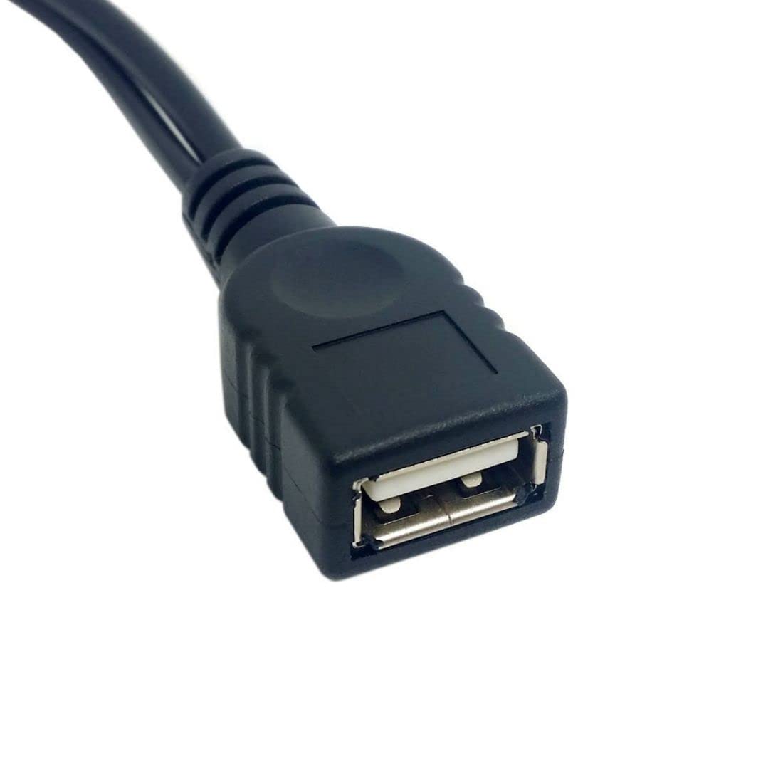 chenyang USB 2.0 Y Splitter Cable USB 2.0 Female to Male Data Charger Extension Cable with Auxiliary Power Supply Port