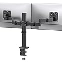 ErGear Dual Monitor Stand for 17-32 inch, Dual Monitor Mount with Adjustable Tilt, Swivel, Rotation, Tiered Arms for Extra Height, Supports 22 lbs per