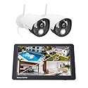 CasaCam Guardiancam Deluxe | 4-Channel Wireless Security Camera System with 10.1" Touchscreen Monitor & 2 1080p Cameras | Longer Range, Two-Way Audio