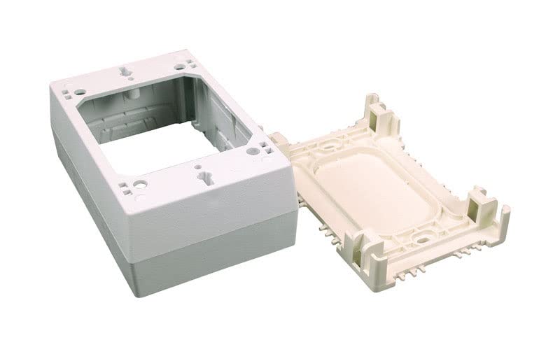 Legrand Wiremold NM2 Nonmetallic Plastic Raceway for Extending Power, 1 Gang Outlet Box, 1" Deep, Ivory (1 Pack)