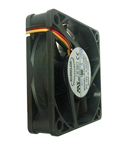 Everflow 12V DC 3 Pin Fans (60x15mm, Ultra High Speed)