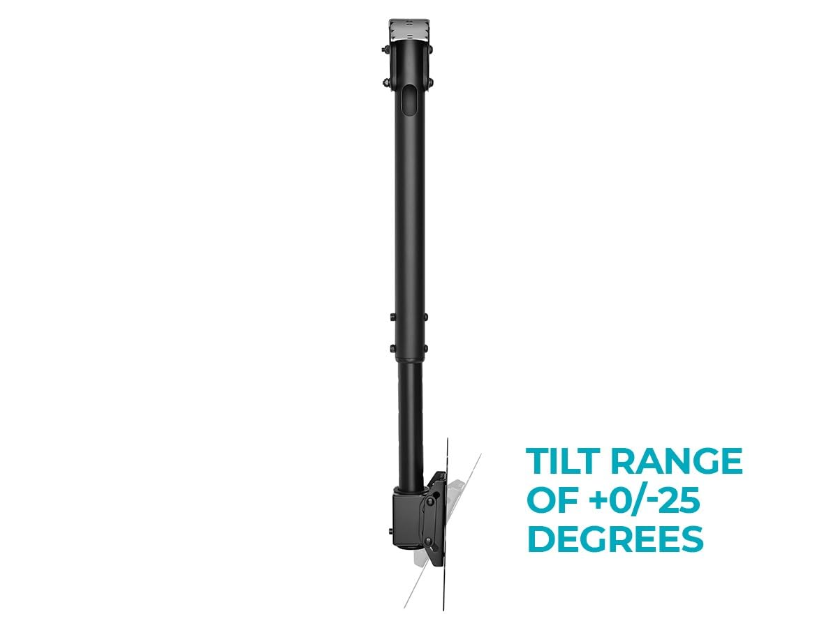 Monoprice Specialty Ceiling Mounted TV Wall Mount Bracket Long Extension Range to 35.8" for 23" to 42" TVs up to 110lbs, Max VESA 200x200, Fits Curved