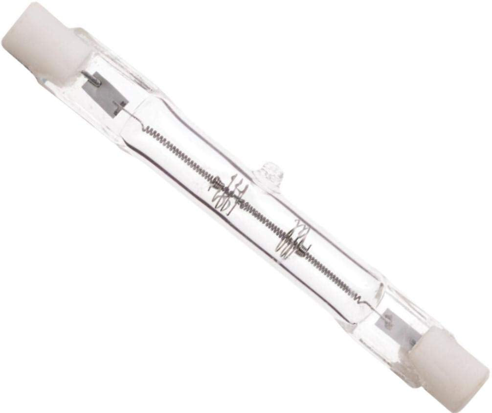 Satco S3184 Double Ended Base Halogen Lamp, 250 Watts, 120 Volts, 4500 Lumens, T3 Shape, R7s ANSI Base, 100 CRI, 2900 CCT (Kelvin), 360 Beam Spread
