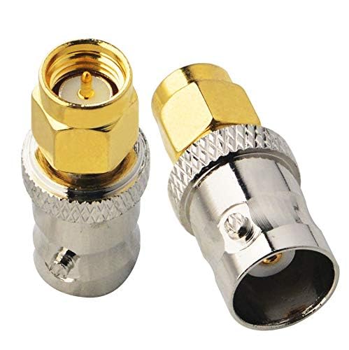 BOOBRIE BNC SMA Coax Connector SMA Male to BNC Female Coaxial Connector Low Loss Coax Adapter for RF Antennas, Wireless LAN Devices, Coaxial cable