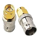 BOOBRIE BNC SMA Coax Connector SMA Male to BNC Female Coaxial Connector Low Loss Coax Adapter for RF Antennas, Wireless LAN Devices, Coaxial cable