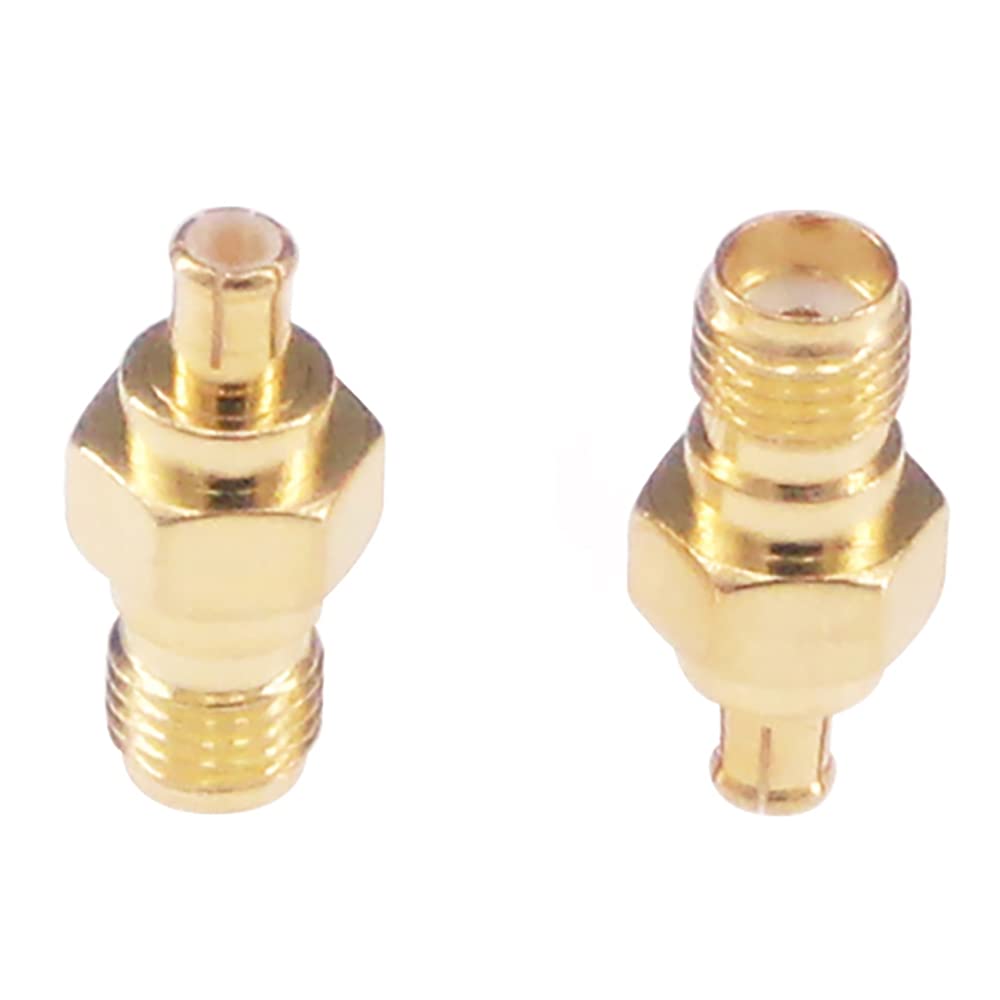 RFaha 3pcs SMA Female to MCX Male RF Coax Coaxial Connector Adapter for Antennas/Wireless LAN Devices/Coaxial Cable(F57-3)