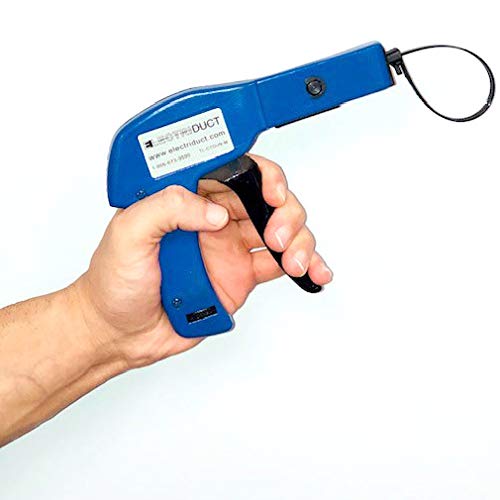Electriduct Cable Tie Gun Zip Tie Cutting and Fastening Tool with Adjustable Tension for Nylon Cable Ties with Flush Cut