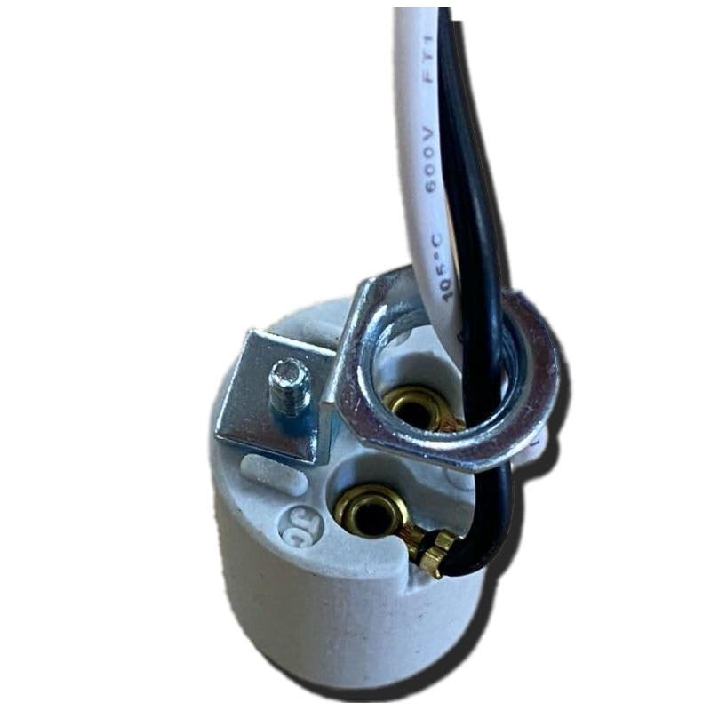 E17 Intermediate Base Keyless Unglazed Porcelain Socket with Wire Leads