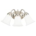 Westinghouse 6649700 Three-Light Interior Wall Fixture, No Size, Brushed Nickel