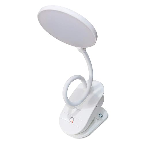 BIFULDYO Led Clip Reading Lights,Daylight 18 LEDs Book Lights,3 Brightness,USB Rechargeable,Built-in 1200mAh Battery,Touch Switch,Flexible Gooseneck
