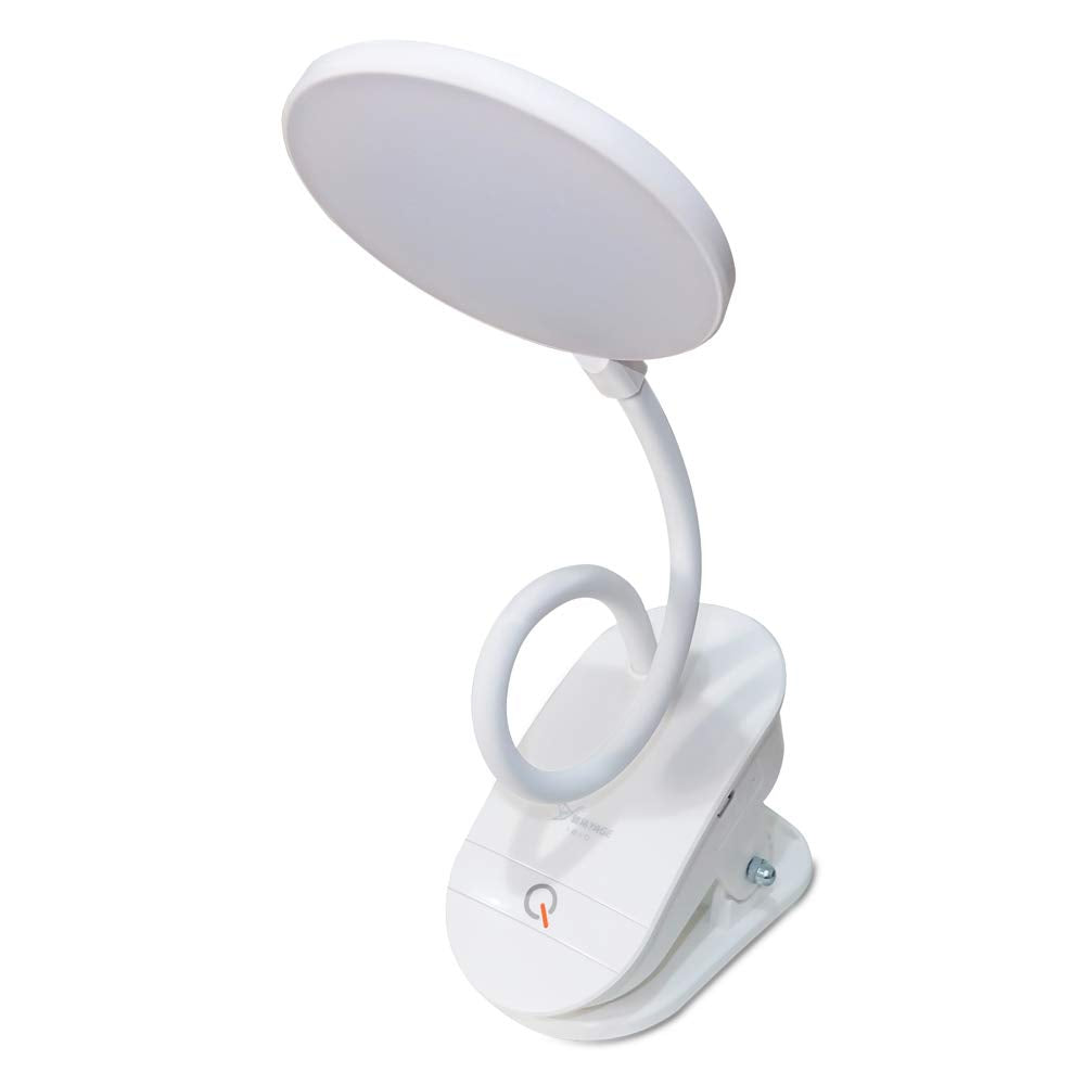 BIFULDYO Led Clip Reading Lights,Daylight 18 LEDs Book Lights,3 Brightness,USB Rechargeable,Built-in 1200mAh Battery,Touch Switch,Flexible Gooseneck