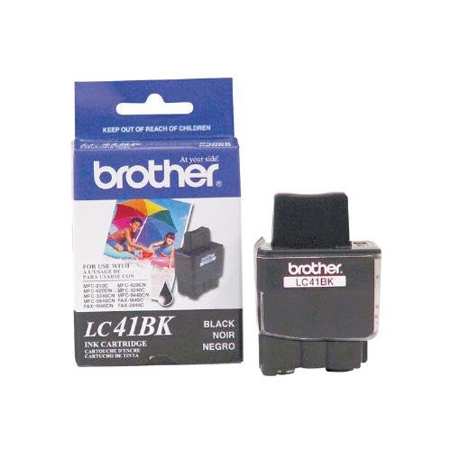 Brother LC41BK: Black Ink - Std Yield; For models FAX1840C; FAX1940CN; MFC3240C; MFC3340CN