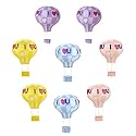 8 Pack Hanging Rainbow Hot Air Balloon, Paper Lanterns for Wedding Birthday Engagement Anniversary Christmas Party Decorations (Love)