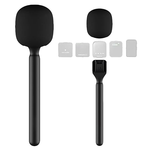 DJI Mic Holder Microphone Stand Handheld Interview Mic Holder for RODE & DJI Wireless GO,Compatible with Lavalier Rigs, Flag Stations, Vlogging