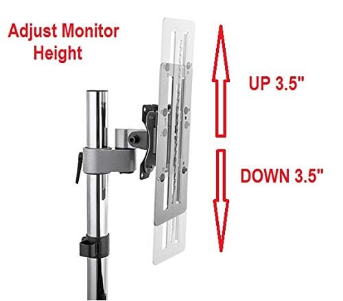 Mount Plus MP-XMA-02 Height Adjustable VESA Adapter Accessory Bracket Kit for Computer Monitor 13" to 27" Screens (Height Adjustable VESA Adapter)