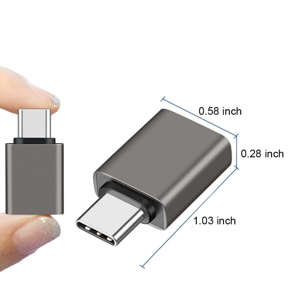 USB C Male to USB A Female OTG Adapter (2 Pack),USB 3.2 GEN2 10Gbps High-Speed Data PD 60W Fast Charging for iMac,MacBook Pro/Air,iPhone 16…