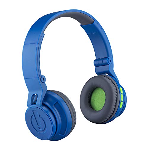 eKids Wireless Bluetooth Kids Headphones with Microphone, Portable Volume Reduced to Protect Hearing Rechargeable Battery, Adjustable Kids Headband…