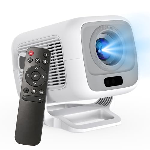 Mini Portable Projector for Home & Outdoor Cinema, Smart Projector Android 11, 1080P FHD 600 ANSI, 4K Support, WiFi 6 Bluetooth 5.4, Auto Focus