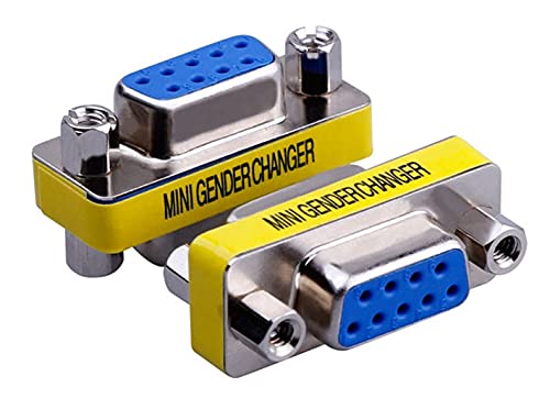 LuoQiuFa 4 Pack Rs232 Serial Cable 9 Pin DB9 Female to Female/Male to Male Gender Changer Coupler Adapter Connector