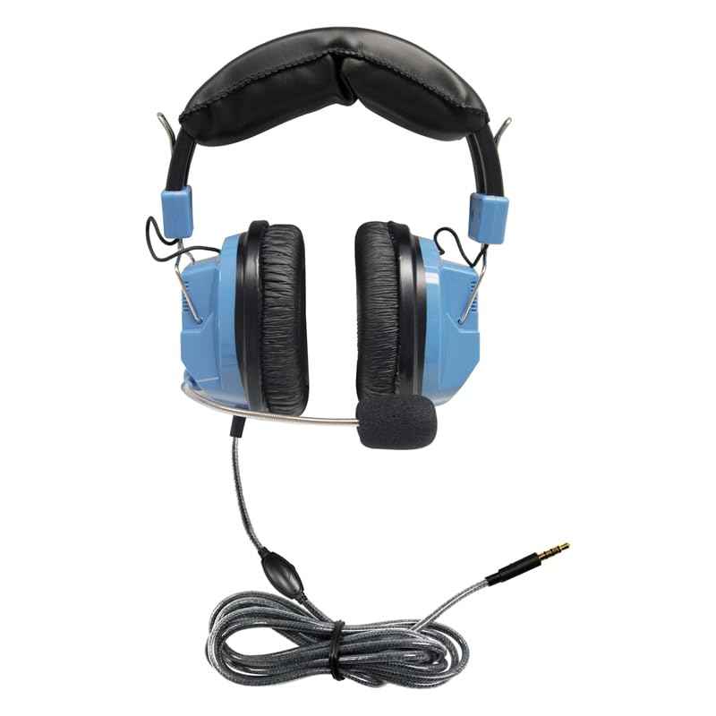 Hamiltonbuhl - Deluxe Headset with Gooseneck Microphone and TRRS Plug (SCG-AMV), Blue 3x8x6.5