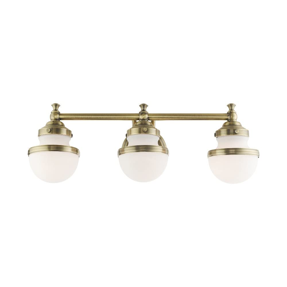 Livex Lighting 3 Light Polished Brass Bath Vanity,5713-02