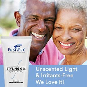 FRAGFRE Light Hold Hair Gel 8oz – Fragrance Free Styling Gel for Fine & Fragile Hair – Hypoallergenic, Vegan, Gluten & Cruelty Free