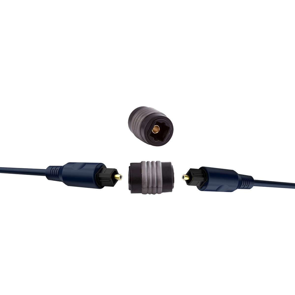 rgzhihuifz Fiber Optic Cable Extender Female to Female Optical Toslink Digital Audio Extension Adapter