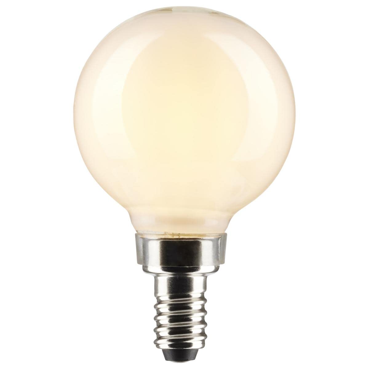 Satco 5.5-Watt LED E12 Light Bulb, 3000K, 15000 Hour Rating, Dimmable