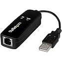 StarTech.com 56K USB Dial-up & Fax Modem - V.92, External - Hardware Based USB Modem - Transfer rates up to 56Kbps (data) / 14.4Kbps (fax)