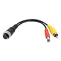 supmory 4 pin Aviation Head Female Turn RCA Male/DC Male Cable Plug Adapter Converter Suitable for on-Board DVR Monitor Closed Circuit Television