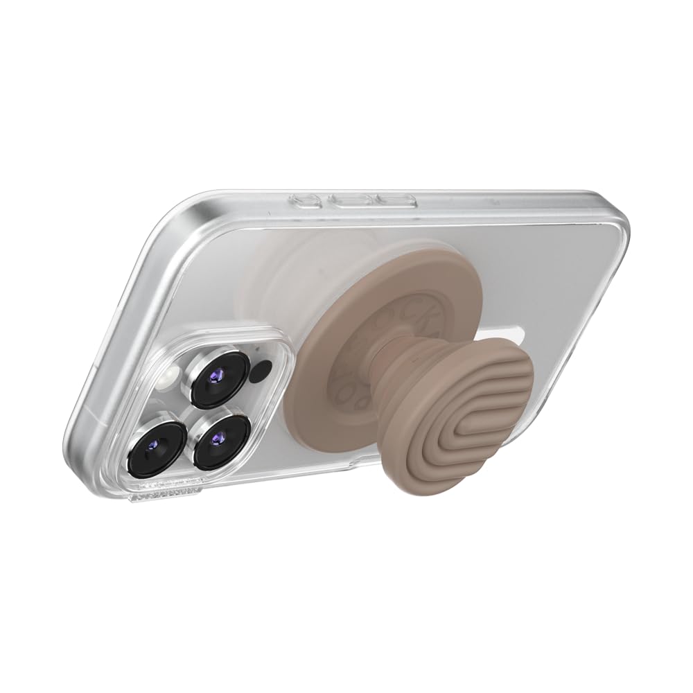 PopSockets Phone Grip for MagSafe, Magnetic Holder, Phone Stand, Brown - Latte