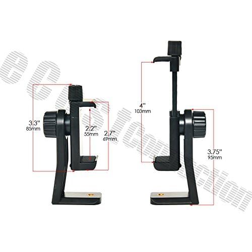 Acuvar Universal Phone Tripod Mount Adapter with ?ireless Camera Remote, Cell Phone Holder with Adjustable Clamp for Selfie Stick Monopod Compatible