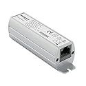 PROCET Ethernet Surge Protector Gigabit - 20KV Industrial Lightning Arrestor for -40°F to 185°F, 120Wmax 10 Gbps PoE++ RJ45 Surge Protector, Gas