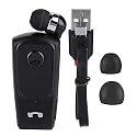 F920 Sports Bluetooth V5.4 Headset Earpiece 2.4GHz Retractable Driving Earphone Support for Office/Driving(Black) for f990 Drahtlose Bluetooth Headset