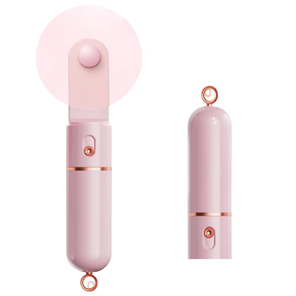 NANGOALA Handheld Portable Electric Fans Battery Operated Rechargeable with 3 Speed, USB -Powered Desktop Fans for Girls Women Indoor & Outdoor