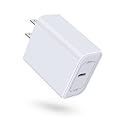 USB C Fast Charger, 20W USB C Power Adapter Fast Charging Block Cube Head for iPhone 17e/17 Pro Max/17 Pro/17/16e/16/16 Pro/16 Pro Max/16 Plus/15/15