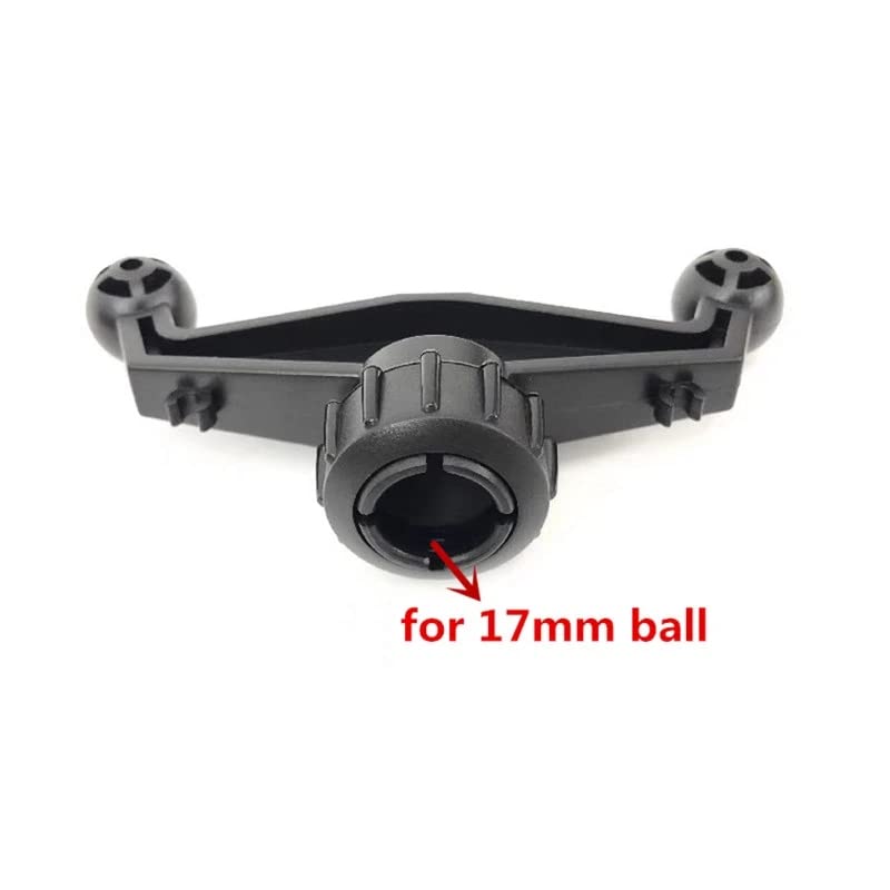 ThtRht 2 Pack 17mm Ball Mount Splitter Adapter 1 to 2 Head Joint Extension Connector Base for Dual Socket Stand Arm Bracket Clamp Clip Car Mobile