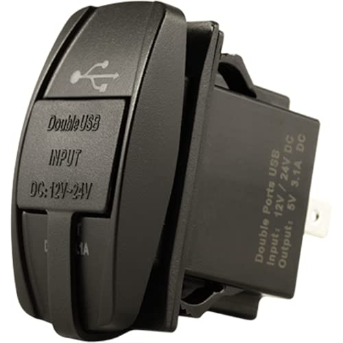 KJM Dual USB Charger Rocker Switch Mount