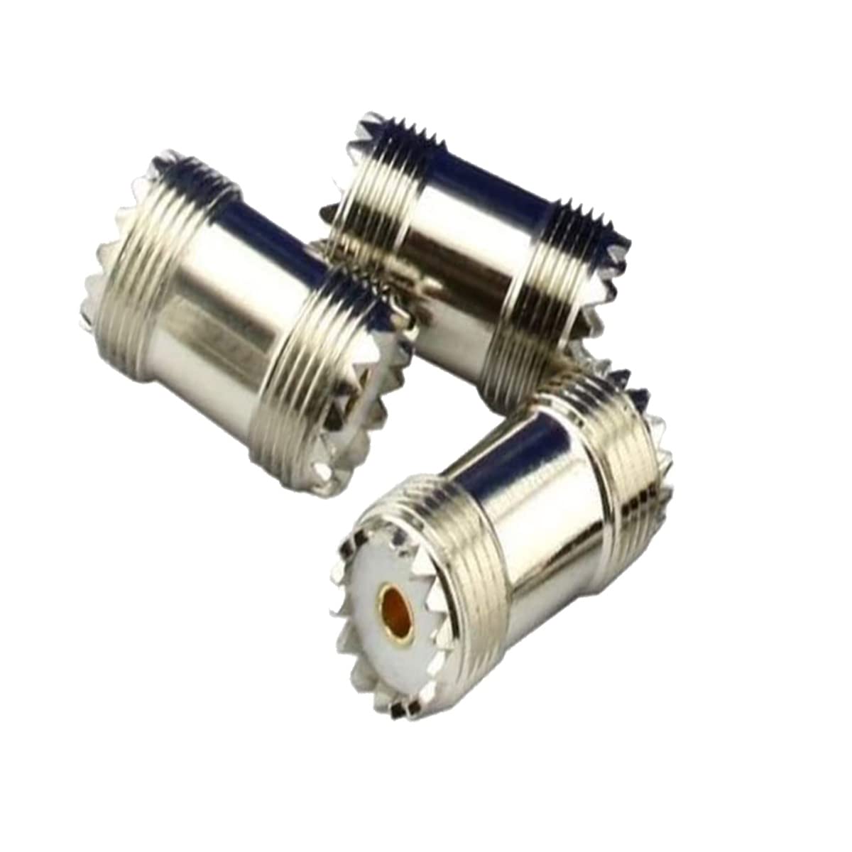 LYLGO 5-Pack PL-259 UHF Female to UHF Female Coax Cable Adapter UHF S0-239 Double Female Connector Plug