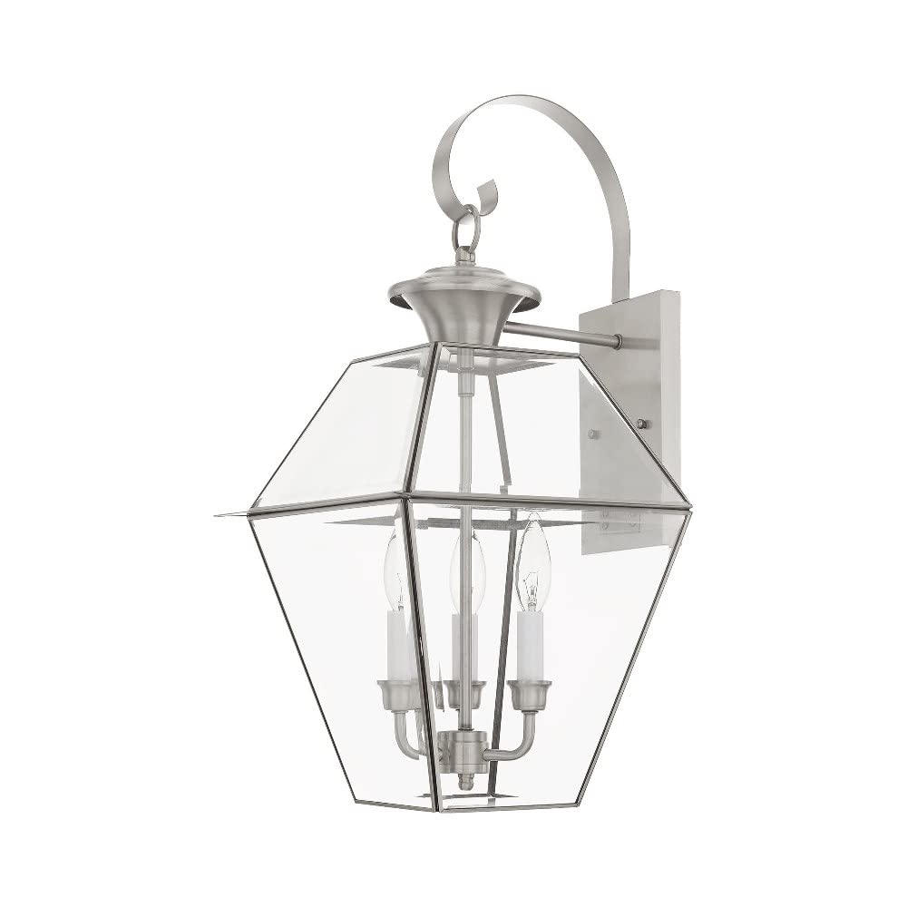 Livex Lighting 2381-07 Westover 3-Light Outdoor Wall Lantern, Bronze