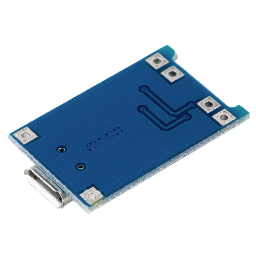 Enhanced Dual Function Micro-USB Powered 5V 1A 1S LiPo Battery Charger TP4056 Module with Internal DW01A Battery Protection IC (5 Pack)