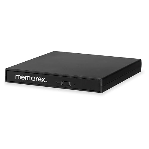 Memorex DVD and CD Writer, Includes 2 USB Cables, Black (MDW218B)