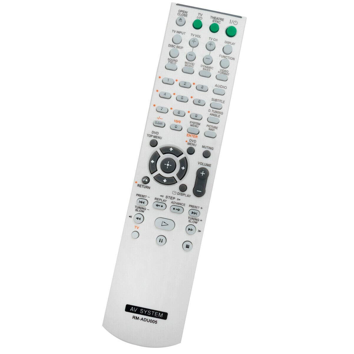 RM-ADU005 Remote for Sony DVD Home Theater System DAVDZ230 DAVHDX265 DAVHDX266