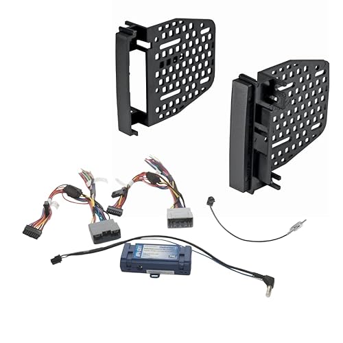 American International Double DIN Radio Install Dash Kit for Dodge RAM & Jeep Wrangler JK/Liberty/Patriot/Grand Cherokee/Compass, Retains SWC
