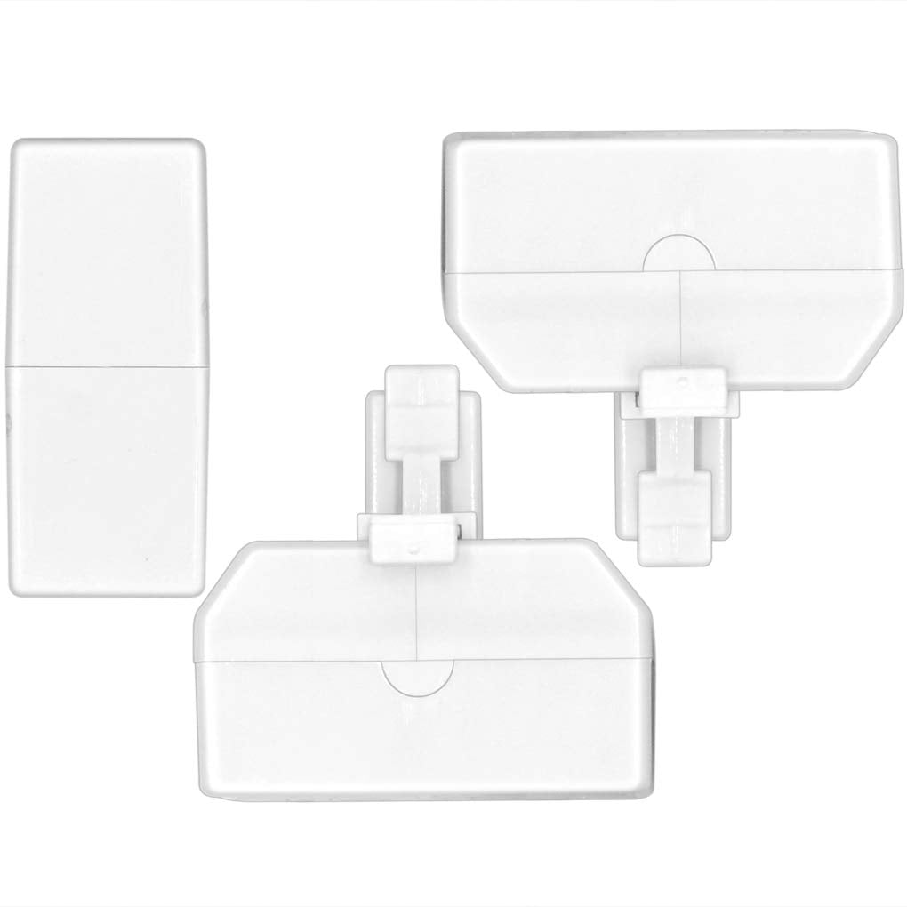 NECABLES 2+1Pack 2pcs Phone Jack Splitter 2 Line Adapter RJ11 1 Male to 3 Females (L1, L2, L1+L2) and 1pc Telephone Line Coupler White