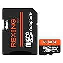 RexingUSA 64GB microSDXC UHS-3 4K Full HD Video High Speed Transfer Monitoring SD Card with Adapter for Dash Cams, Surveillance System, Security